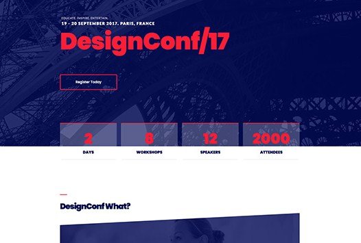 Elementorism DesignConf Landing Page