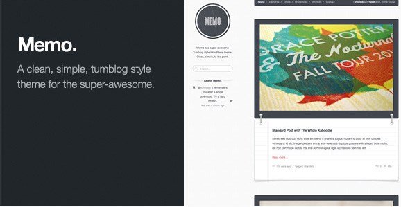 Memo - Tumblog Style WordPress Theme