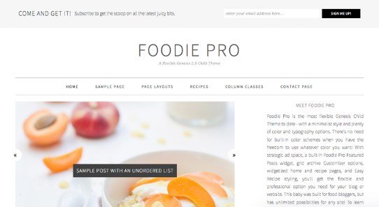 StudioPress Foodie Pro Theme