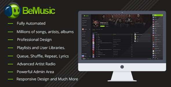 BeMusic - Music Streaming Engine PHP Script