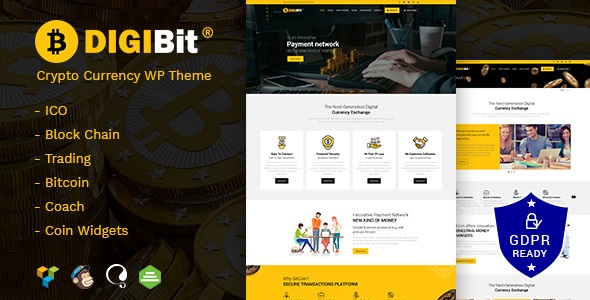 DigiBit - Cryptocurrency Mining WordPress Theme