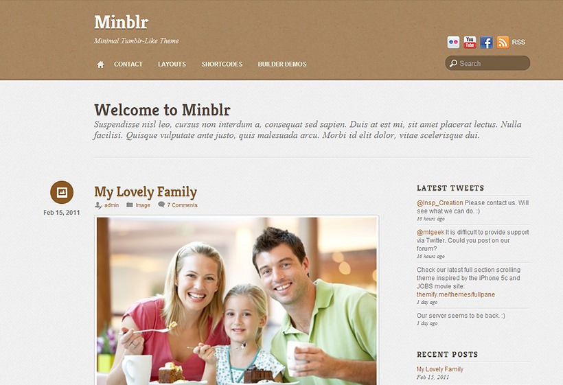 Themify Minblr WordPress Theme