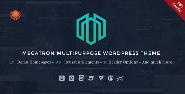 Megatron - Responsive MultiPurpose WordPress Theme
