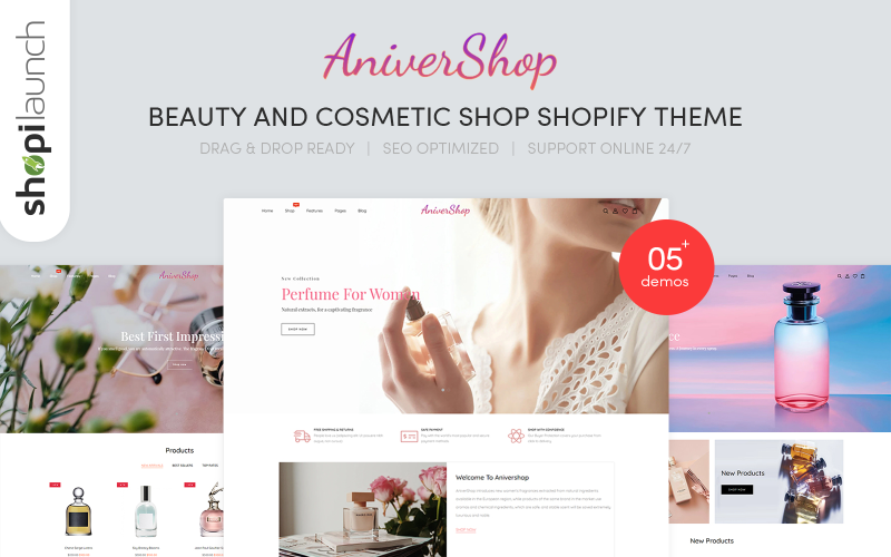 AniverShop - Beauty - Cosmetics Shop Responsive Shopify Theme