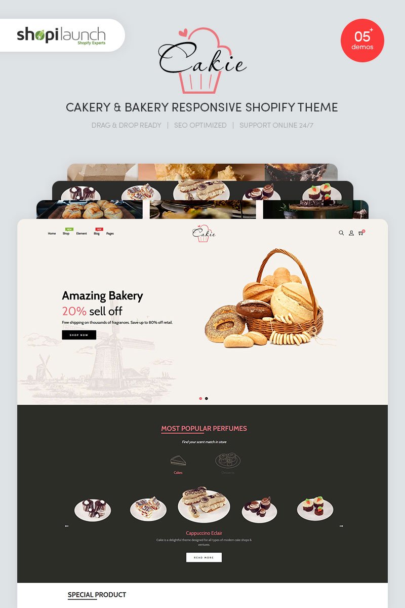 Cakie - Cakery - Bakery Responsive Shopify Theme