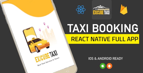 Exicube Taxi App (GrabCab) + iOS + Android + Web + Admin