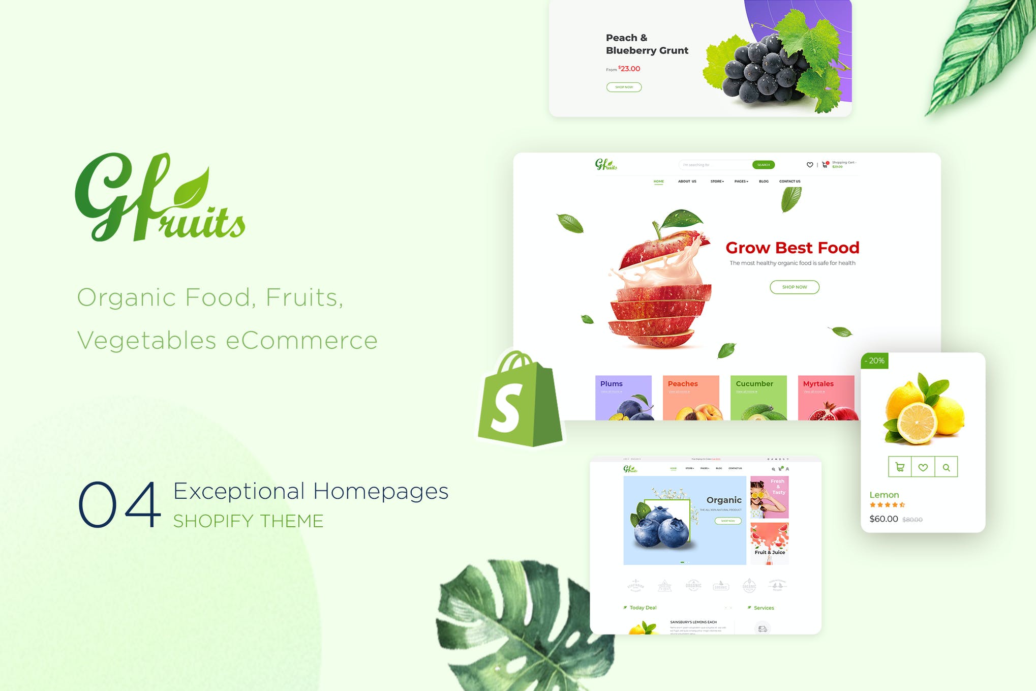 GFruits - Food eCommerce Shopify Theme GPL