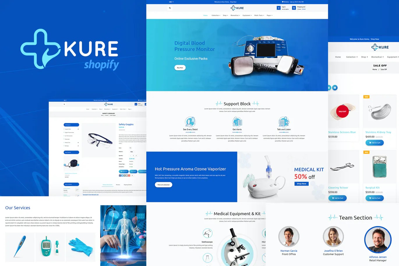 Kure - Corona Medical Shop Shopify Theme