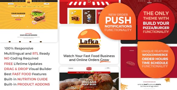 LafkaWooCommerce Theme for Burger - Pizza Delivery