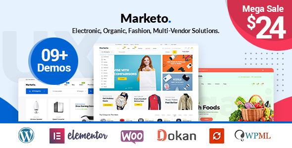 Marketo eCommerce - Multivendor Marketplace Woocommerce WordPress Theme
