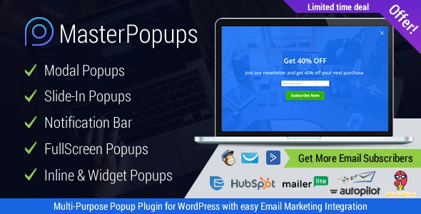 Master Popups- WordPress Popup Plugin for Email SubscriptionDownload