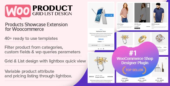 WOO Product GridList Design- Responsive Products Showcase Extension for Woocommerce