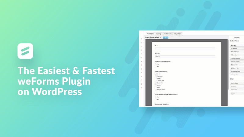 weForms - Fastest Contact Form Plugin For WordPress By weDevs Business