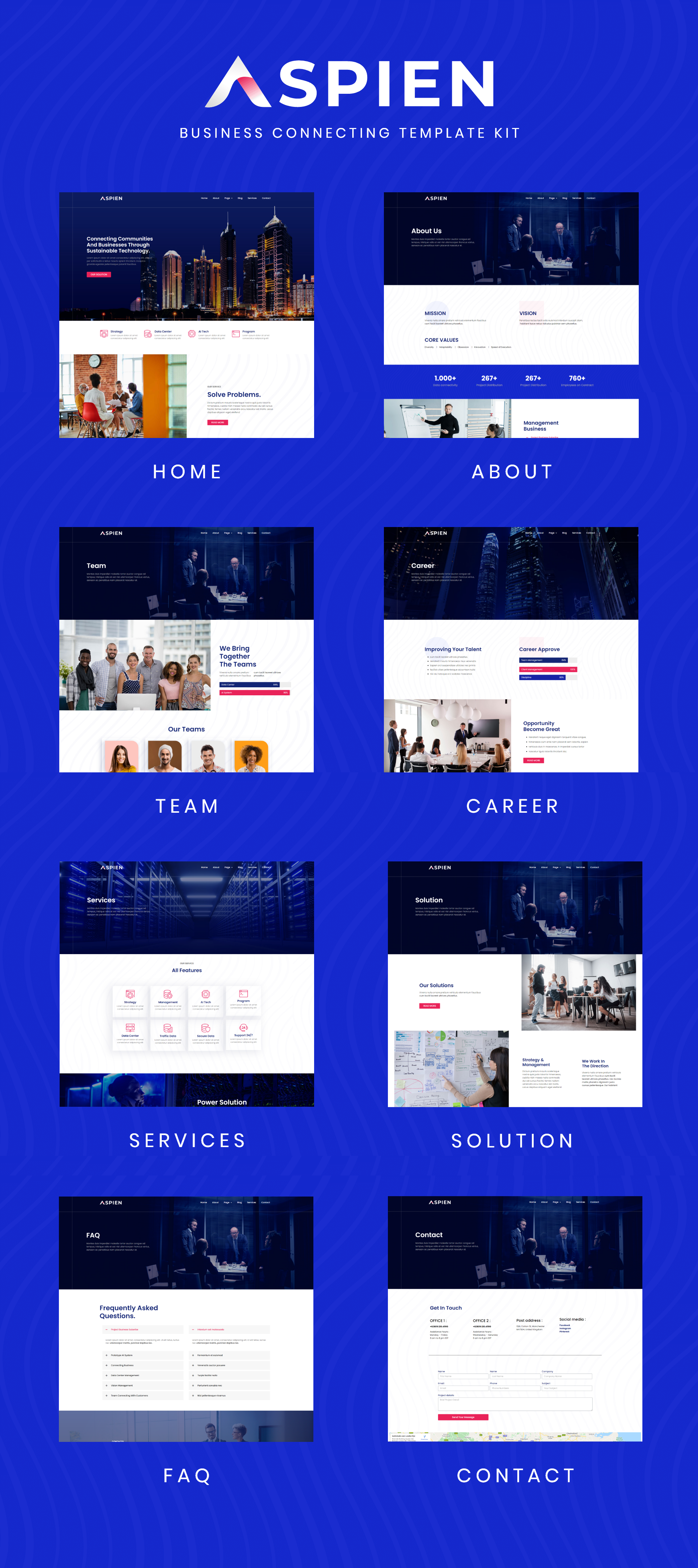 Aspien - Business Connecting Elementor Template Kit