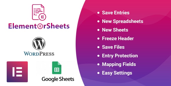 ElementorSheets - Elementor Pro Form Google Spreadsheet Addon