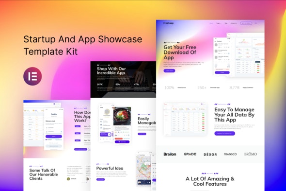 FreshApp - Startup - Showcase Elementor Template Kit