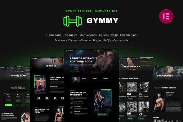 Gymmy - Sport - Fitness Elementor Template Kit