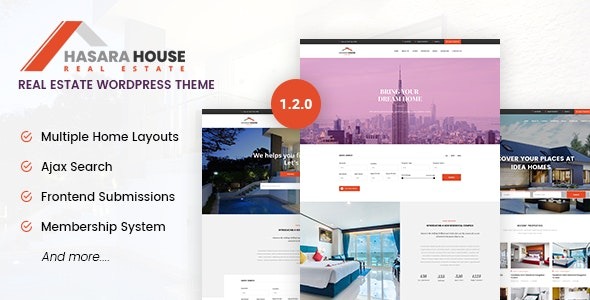 Hasara House - Real Estate Responsive WordPress Theme
