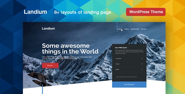 Landium- WordPress App Landing Page Theme