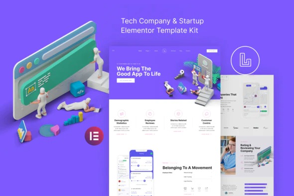 Landon - Tech Company - Startup Elementor Template Kit
