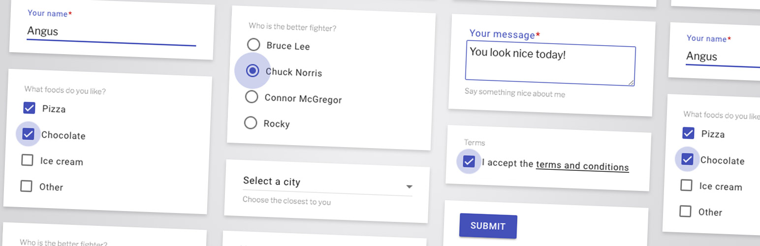 Material Design for Contact Form