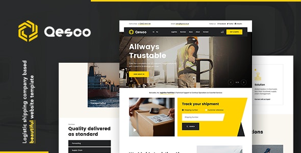 Qesco - Logistic Shipping Company WordPress Theme