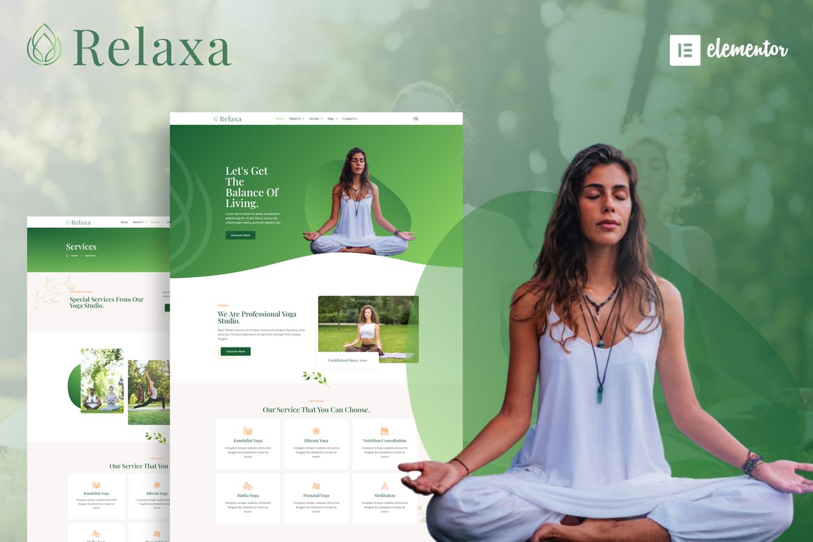 Relaxa - Yoga Teacher - Studio Elementor Template Kit
