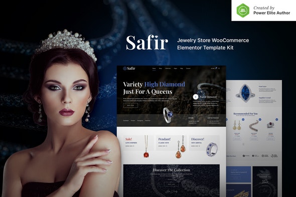 Safir - Jewelry Store WooCommerce Elementor Template Kit