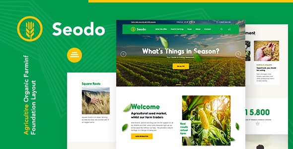 Seodo - Agriculture Farming Foundation WordPress Theme