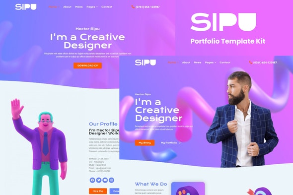 Sipu - Creative Portfolio Elementor Template Kit