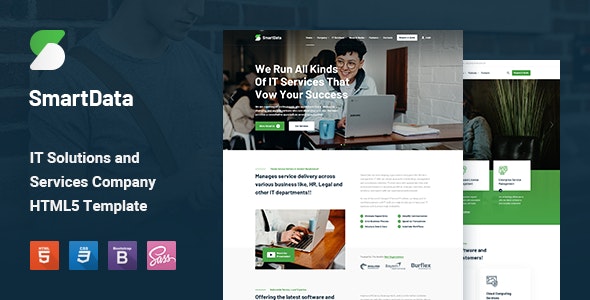 Smartdata - IT Solutions - Services HTML Template