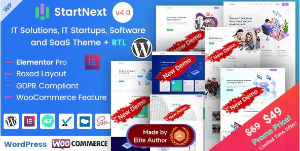 StartNext- IT Startups WordPress Theme
