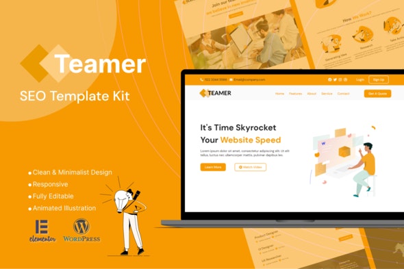 Teamer - SEO Marketing Elementor Template Kit