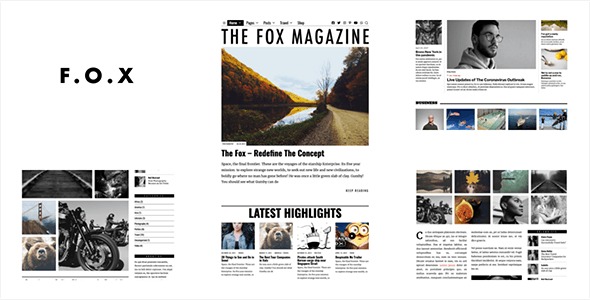 The Fox - Minimal Blog/Magazine Theme For Creators