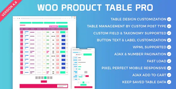 Woo Products Table Pro - Making Quick Order Table