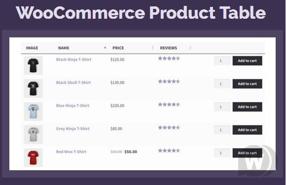 WooCommerce Product Table