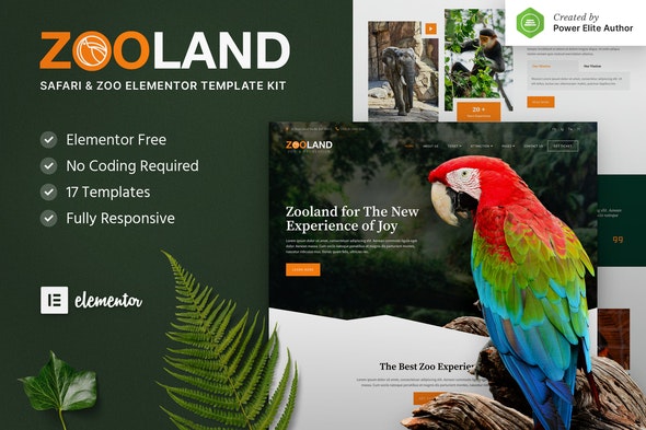 Zooland - Safari - Zoo Elementor Template Kit