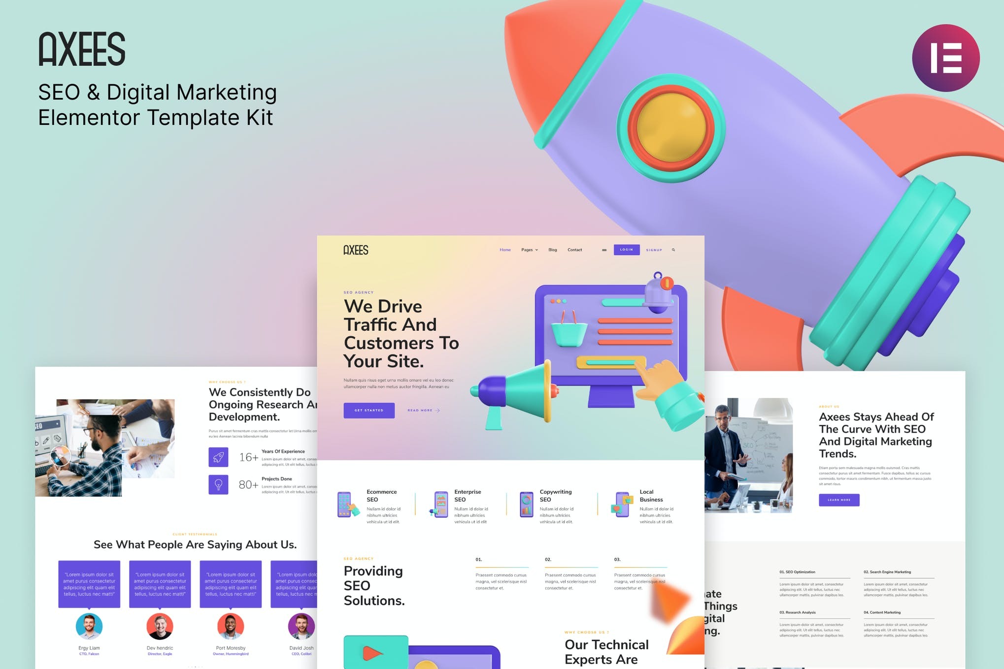 Axees - SEO - Digital Marketing Elementor Template Kit