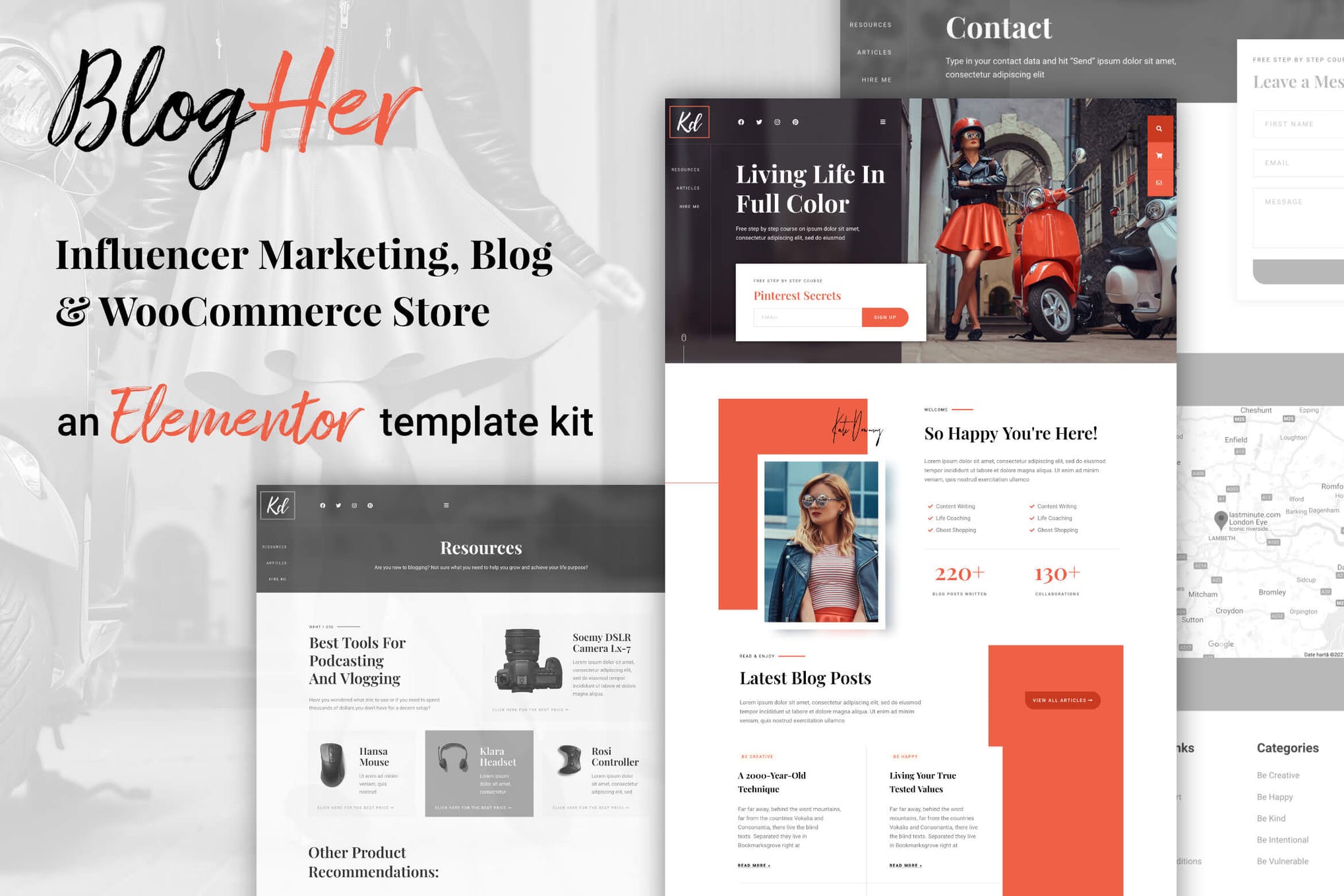 BlogHer - Influencer Marketing Blog - Shop Elementor Template Kit