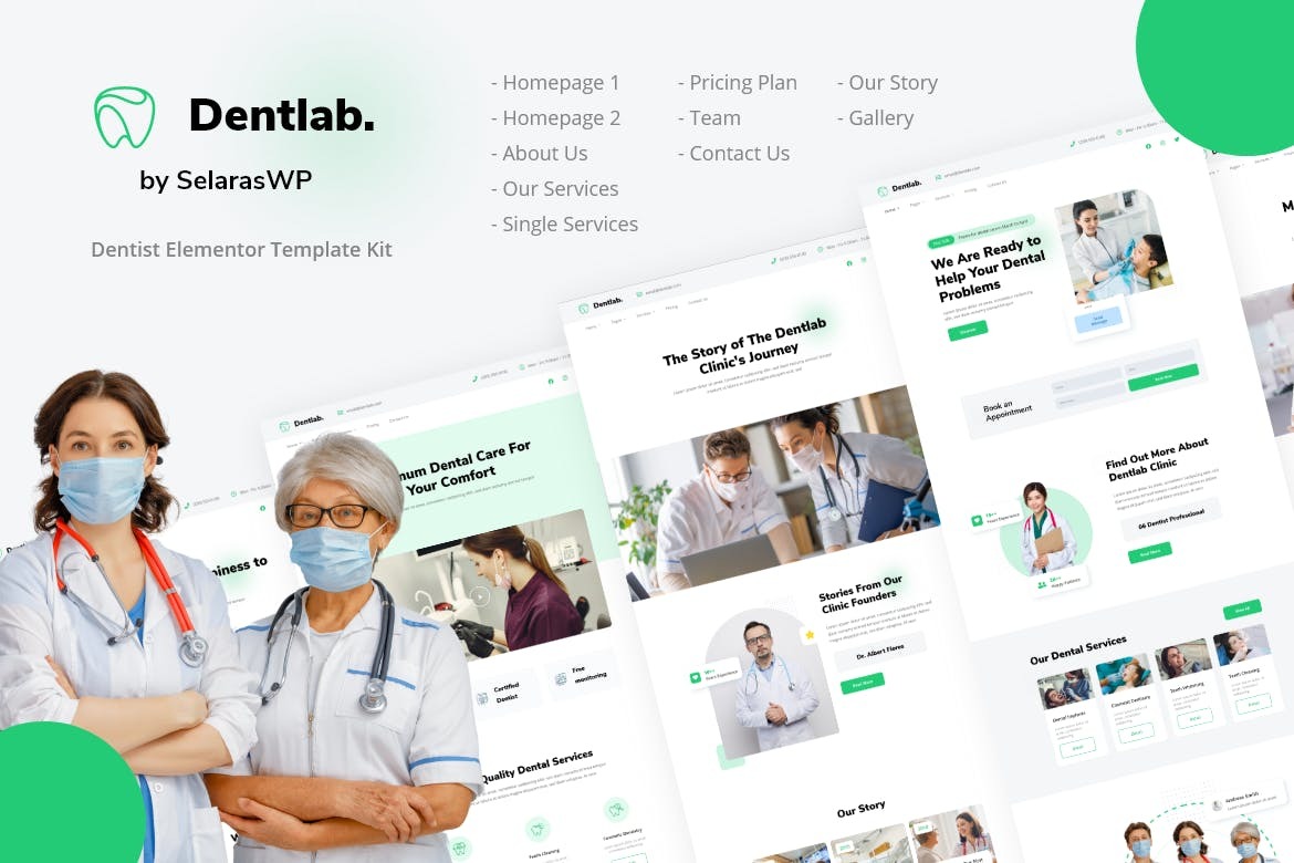 Dentlab Health - Medical Elementor Template Kit