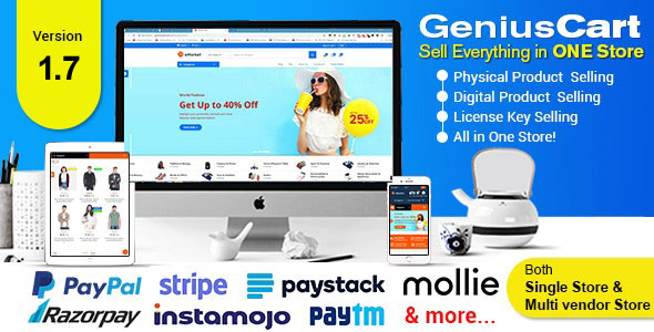 GeniusCart - An E-Commerce System with Multiple Vendors
