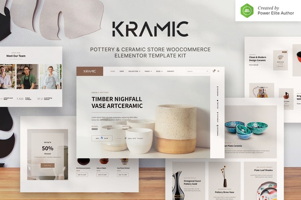 Kramic - Pottery - Ceramic Store WooCommerce Elementor Template Kit
