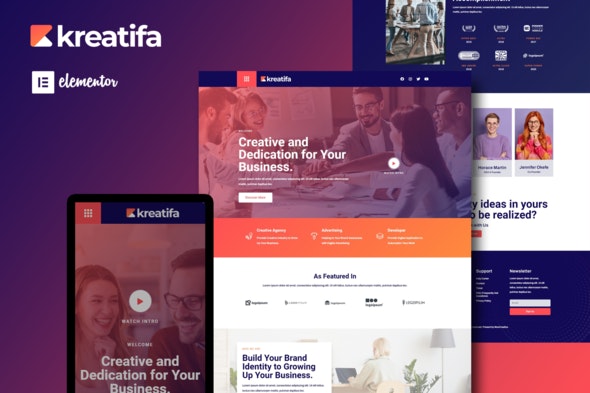 Kreatifa - Creative Digital Agency Elementor Template Kit