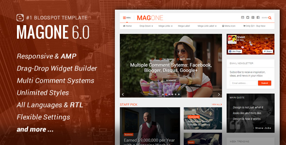 MagOne - Responsive Magazine - News WordPress Theme