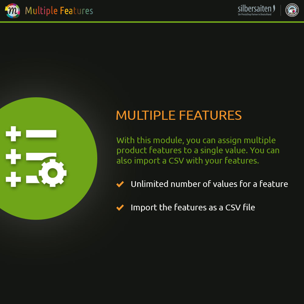 Multiple Product Features module incl. Features Import