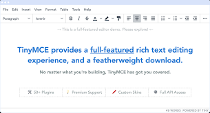 TinyMCE - The Most Advanced WYSIWYG HTML Editor