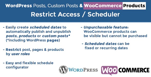 WordPress Posts - WooCommerce Products Scheduler