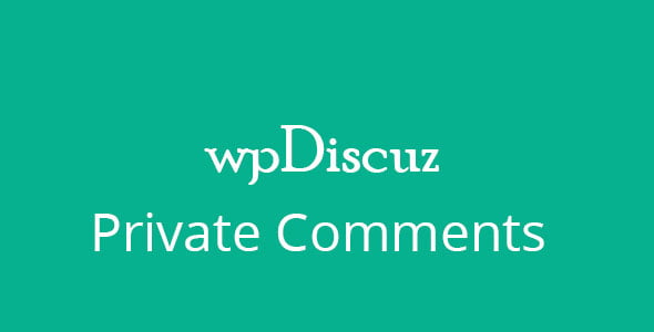 wpDiscuz - Private Comments