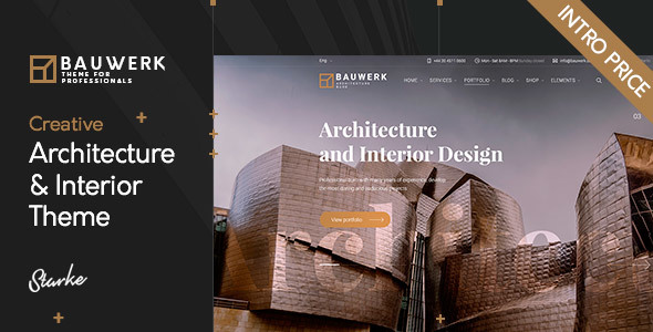 Bauwerk - Interior Design - Architecture WordPress Theme