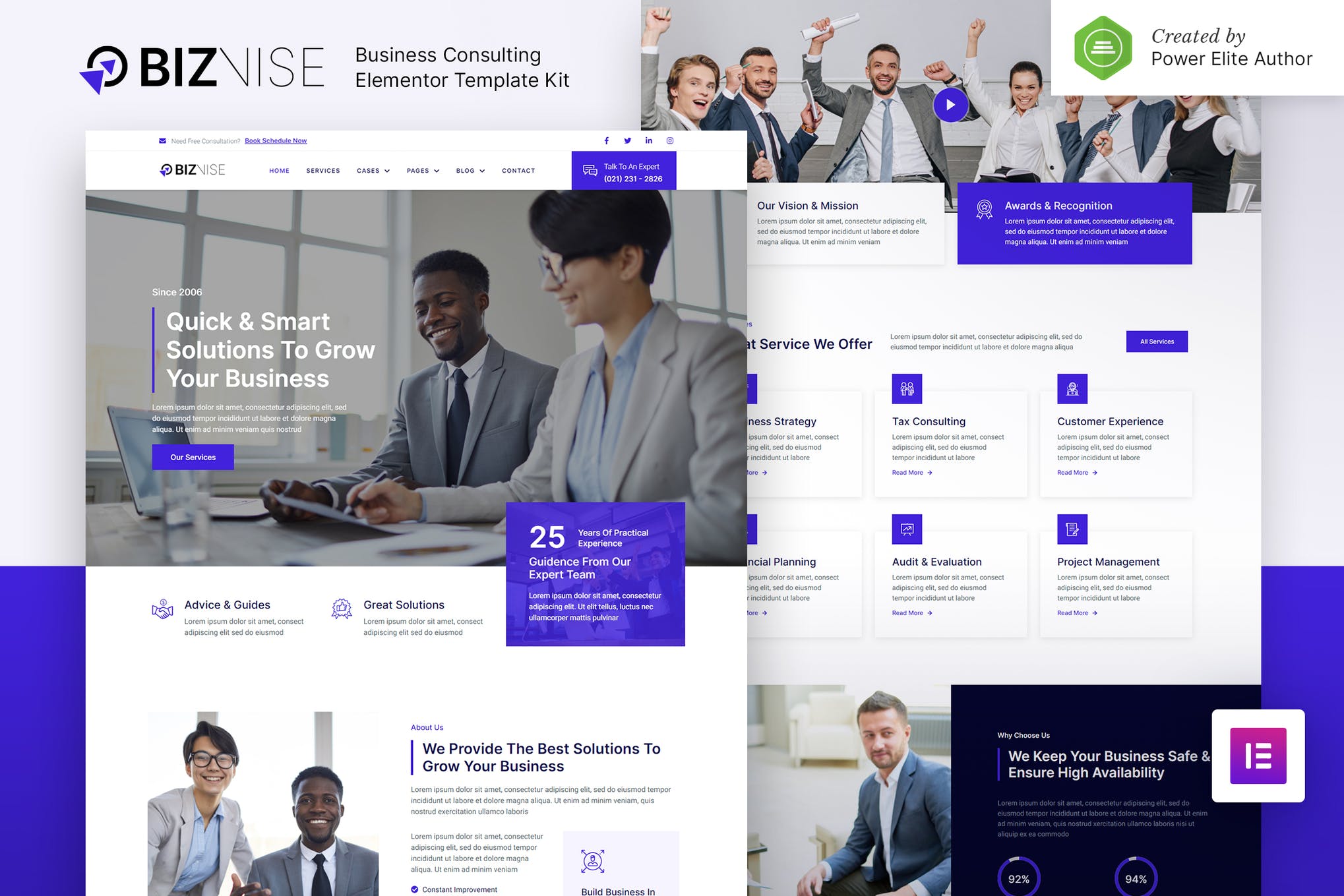 Biznise - Business Consulting Elementor Template Kit